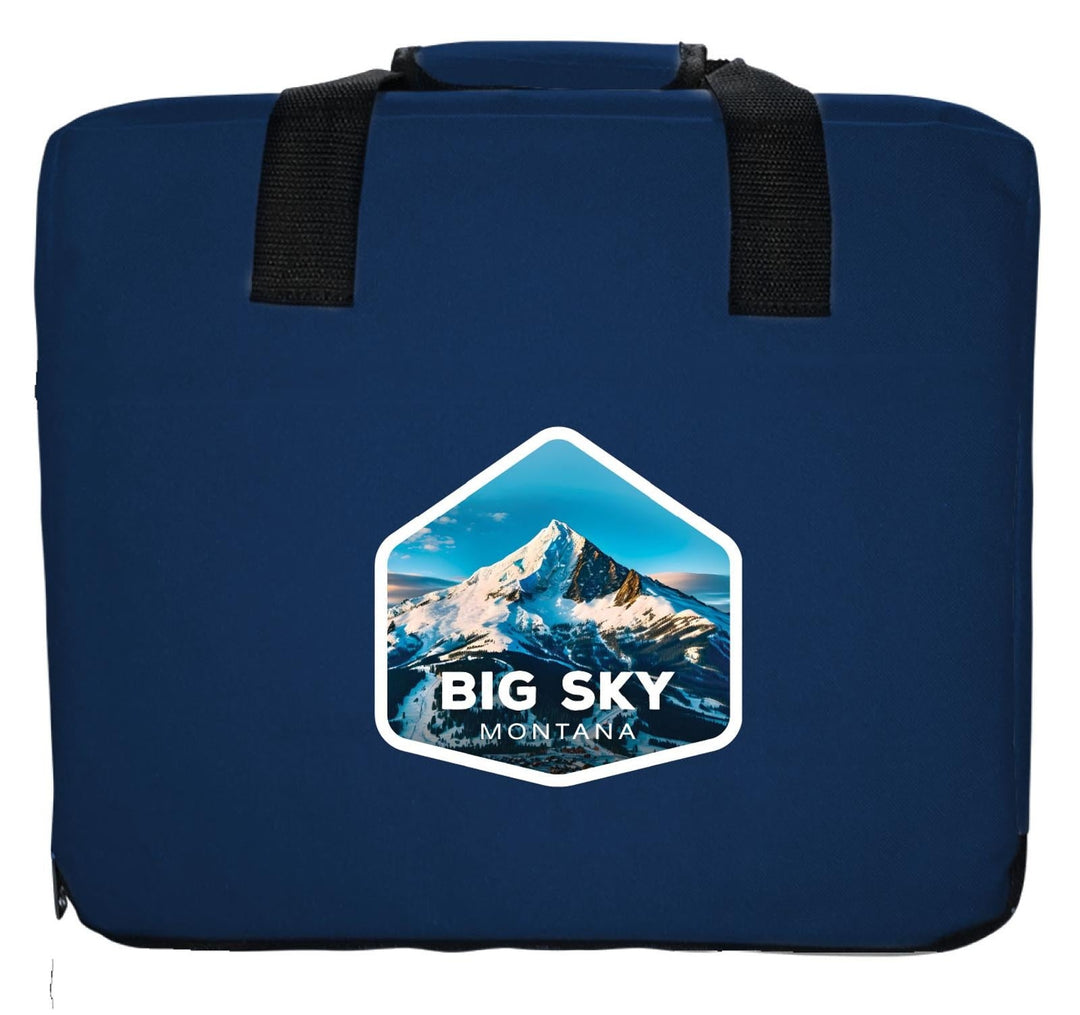 Big Sky Montana Mountain Design Souvenir Destination Seat Cushion Maroon Image 4