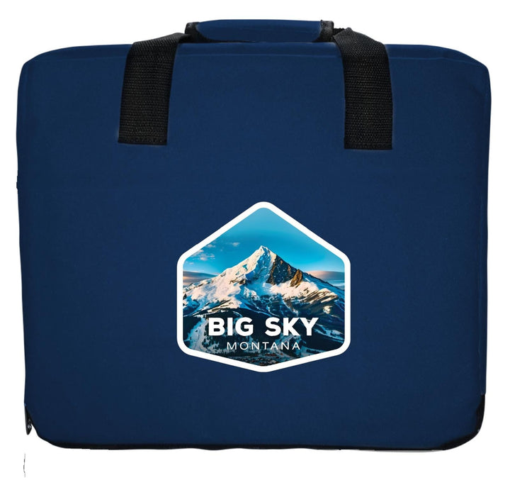 Big Sky Montana Mountain Design Souvenir Destination Seat Cushion Maroon Image 4