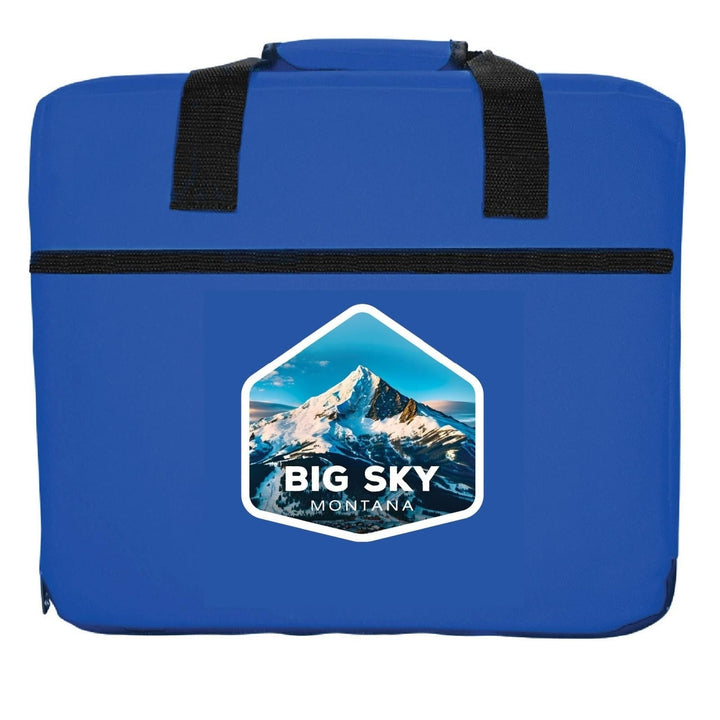 Big Sky Montana Mountain Design Souvenir Destination Seat Cushion Maroon Image 4