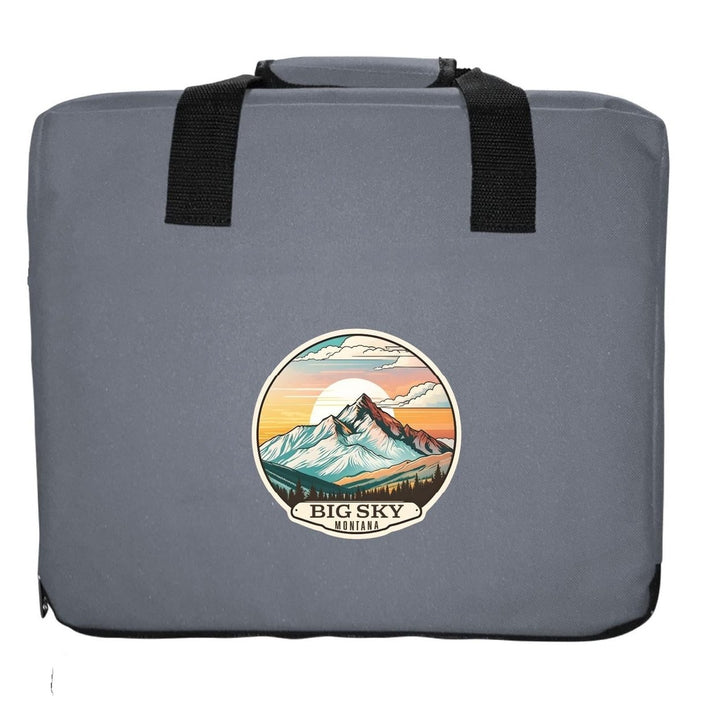 Big Sky Montana mountain Sunset Design Souvenir Destination Seat Cushion Image 4