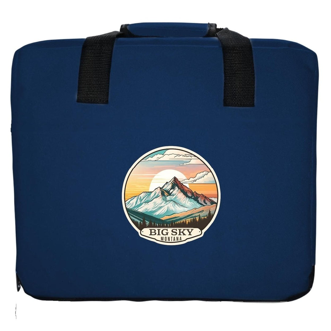 Big Sky Montana mountain Sunset Design Souvenir Destination Seat Cushion Image 6