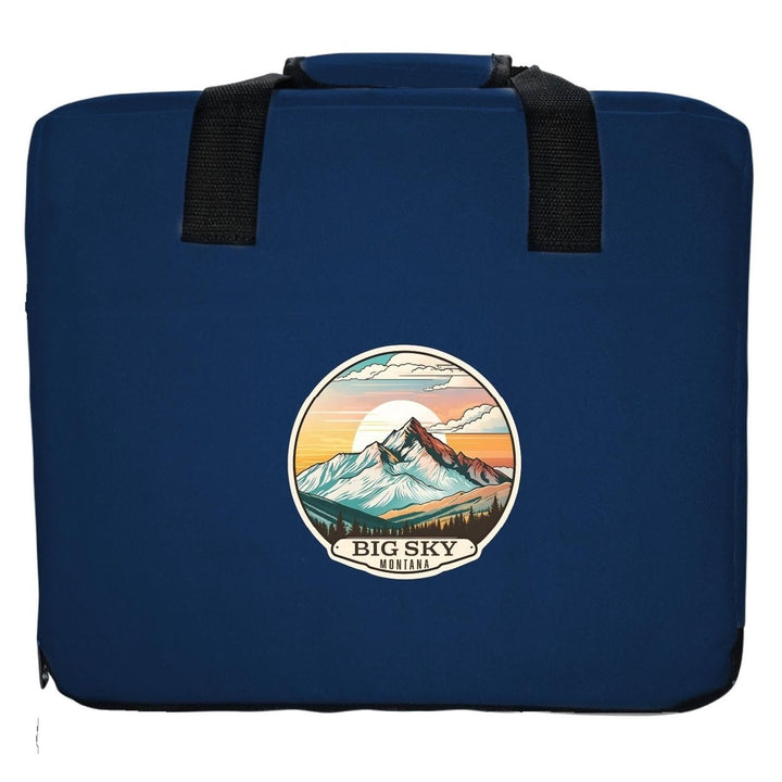 Big Sky Montana mountain Sunset Design Souvenir Destination Seat Cushion Image 6