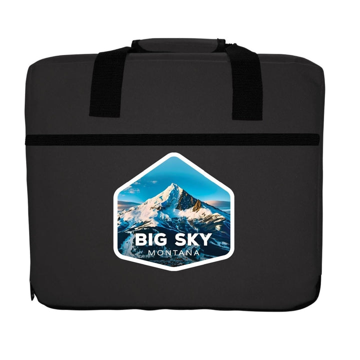 Big Sky Montana Mountain Design Souvenir Destination Seat Cushion Maroon Image 6