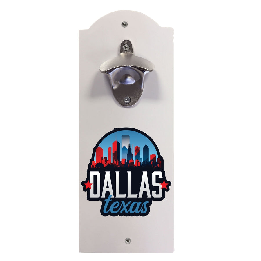 Dallas Texas Design B Souvenir Wall mounted bottle opener Image 1