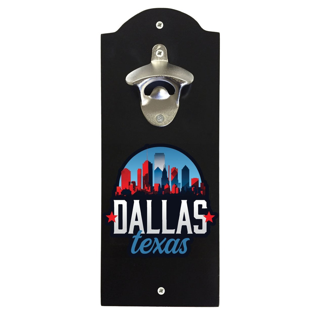 Dallas Texas Design B Souvenir Wall mounted bottle opener Image 1