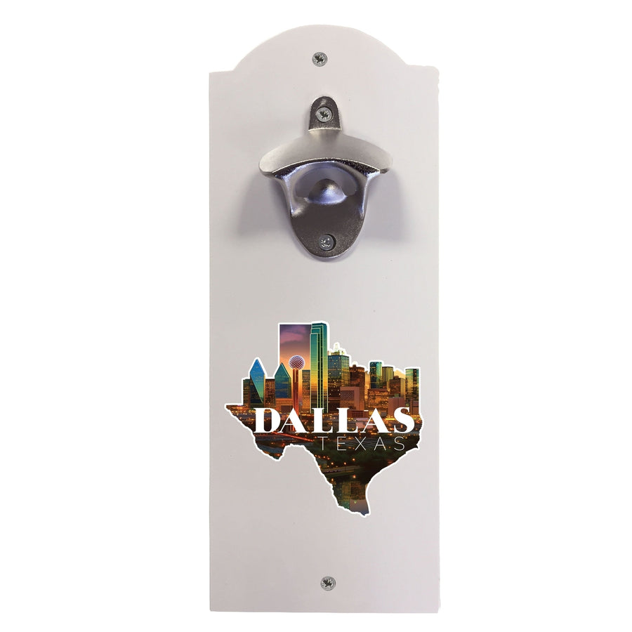 Dallas Texas Design C Souvenir Wall mounted bottle opener Image 1