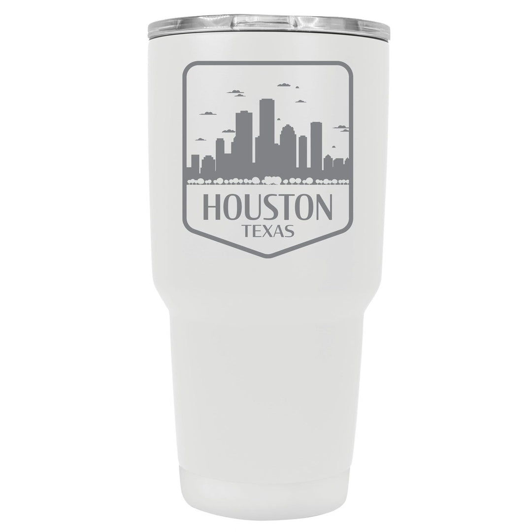 Houston Texas Souvenir 24 oz Engraved Insulated Stainless Steel Tumbler Image 2