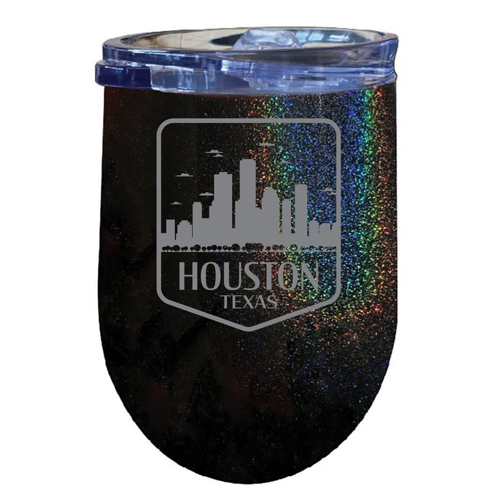 Houston Texas Souvenir 12 oz Engraved Insulated Wine Stainless Steel Tumbler Image 2