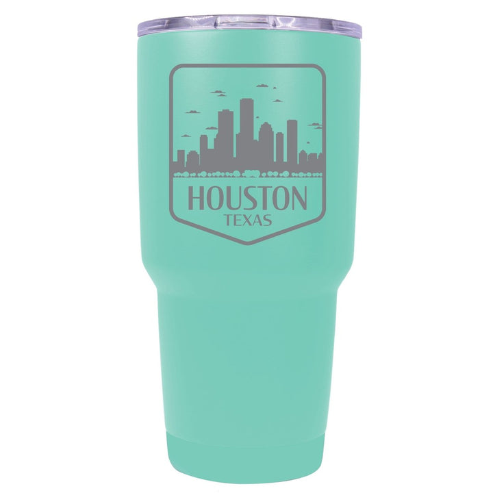 Houston Texas Souvenir 24 oz Engraved Insulated Stainless Steel Tumbler Image 3