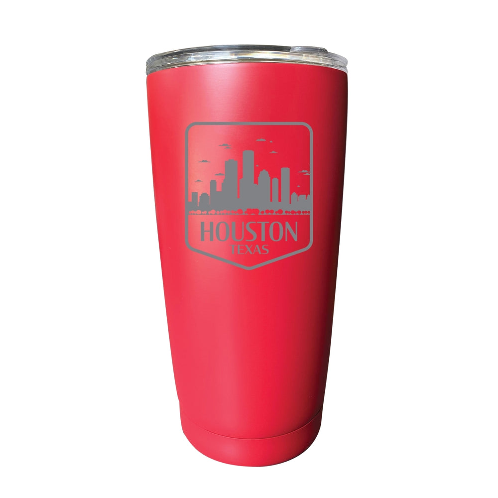 Houston Texas Souvenir 16 oz Engraved Stainless Steel Insulated Tumbler Image 2