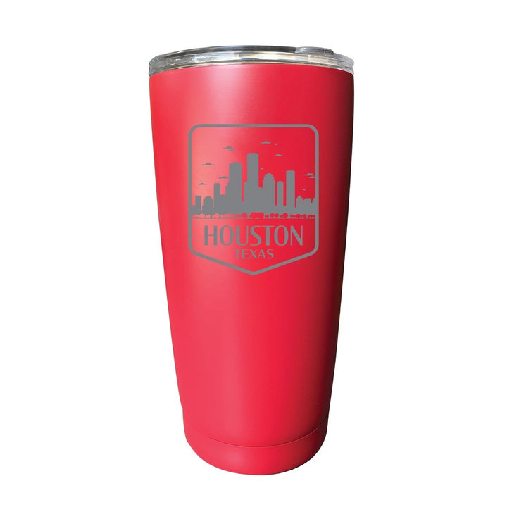 Houston Texas Souvenir 16 oz Engraved Stainless Steel Insulated Tumbler Image 1