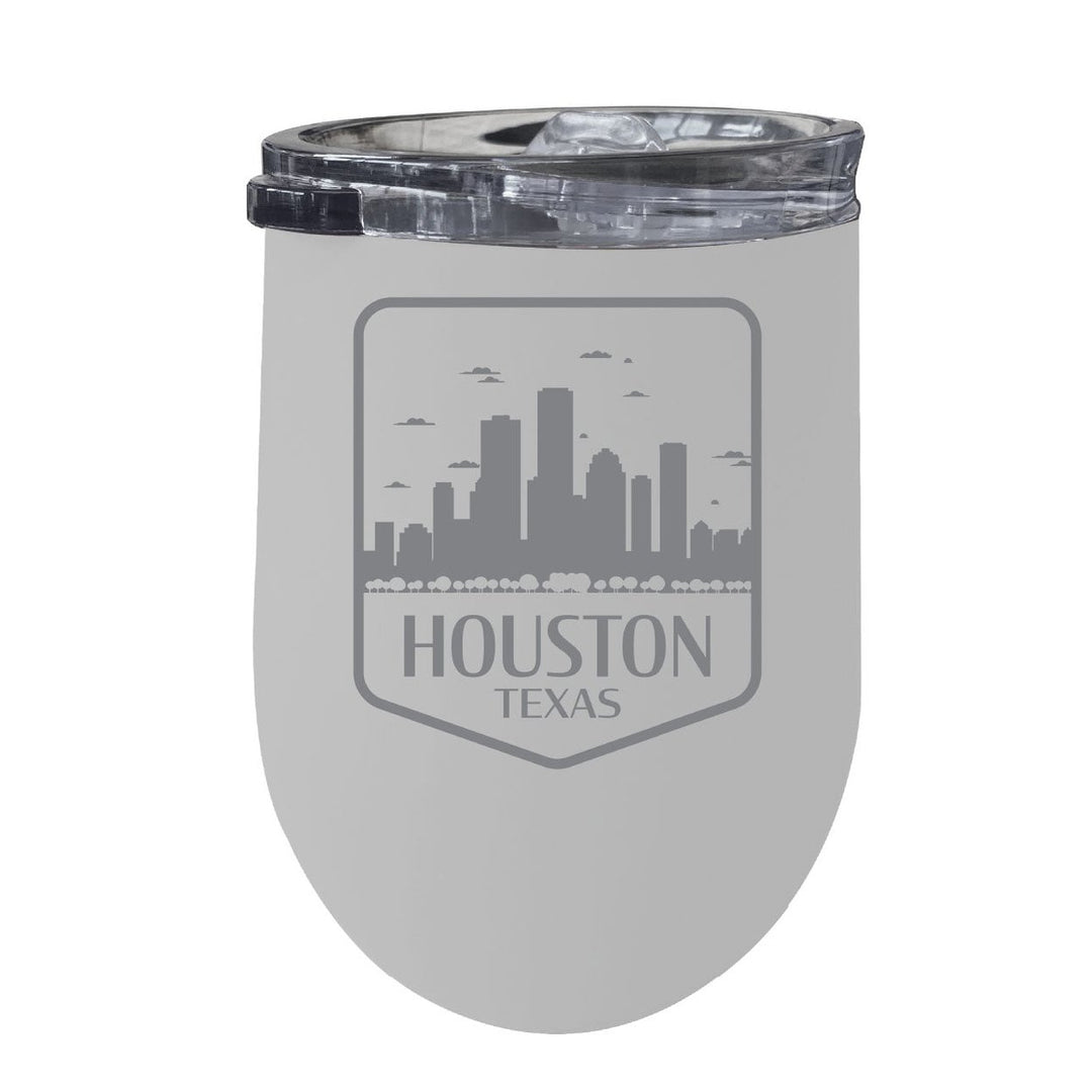 Houston Texas Souvenir 12 oz Engraved Insulated Wine Stainless Steel Tumbler Image 4