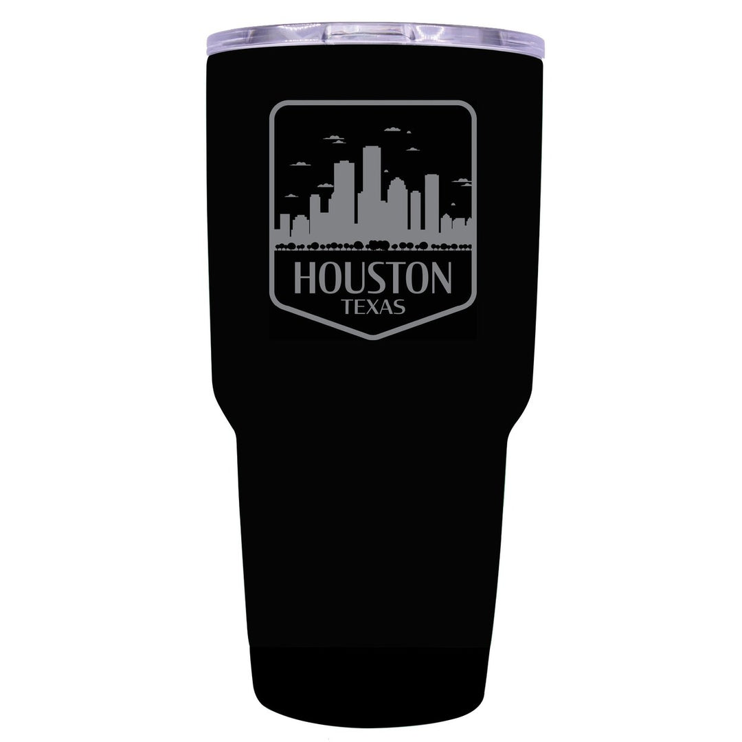 Houston Texas Souvenir 24 oz Engraved Insulated Stainless Steel Tumbler Image 1