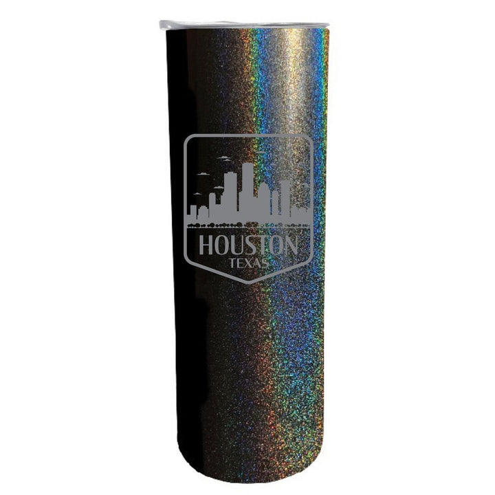 Houston Texas Souvenir 20 oz Engraved Insulated Stainless Steel Skinny Tumbler Image 1