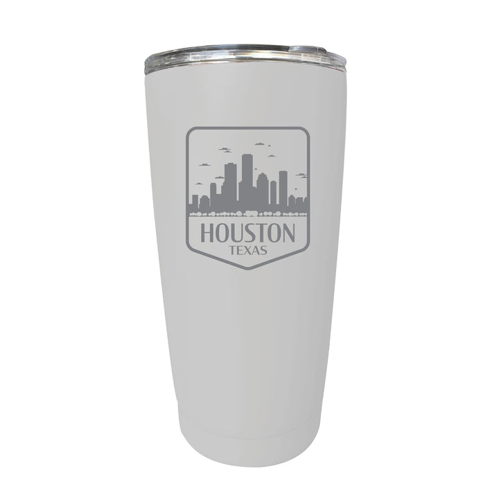 Houston Texas Souvenir 16 oz Engraved Stainless Steel Insulated Tumbler Image 3