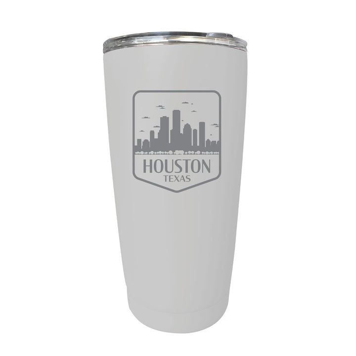 Houston Texas Souvenir 16 oz Engraved Stainless Steel Insulated Tumbler Image 1