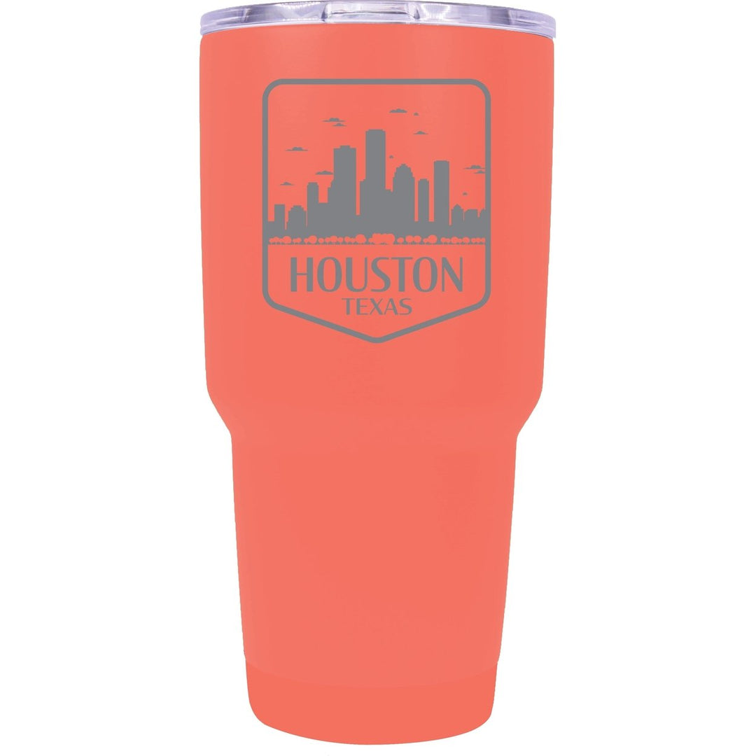 Houston Texas Souvenir 24 oz Engraved Insulated Stainless Steel Tumbler Image 7