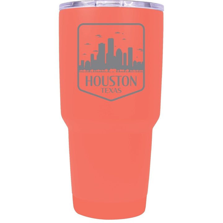 Houston Texas Souvenir 24 oz Engraved Insulated Stainless Steel Tumbler Image 7