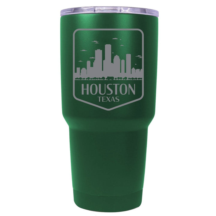 Houston Texas Souvenir 24 oz Engraved Insulated Stainless Steel Tumbler Image 1