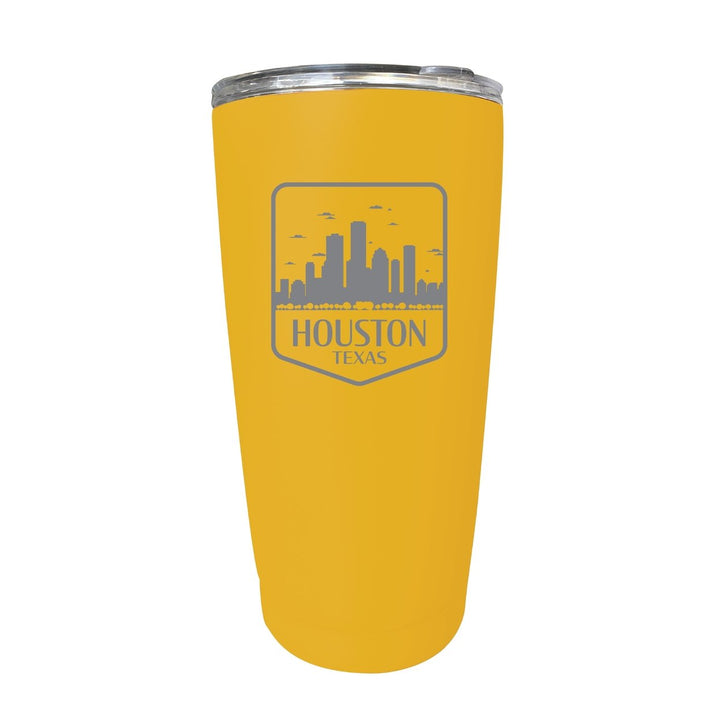 Houston Texas Souvenir 16 oz Engraved Stainless Steel Insulated Tumbler Image 1