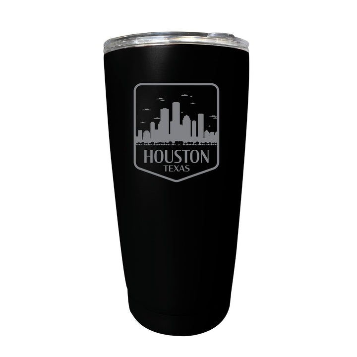 Houston Texas Souvenir 16 oz Engraved Stainless Steel Insulated Tumbler Image 1