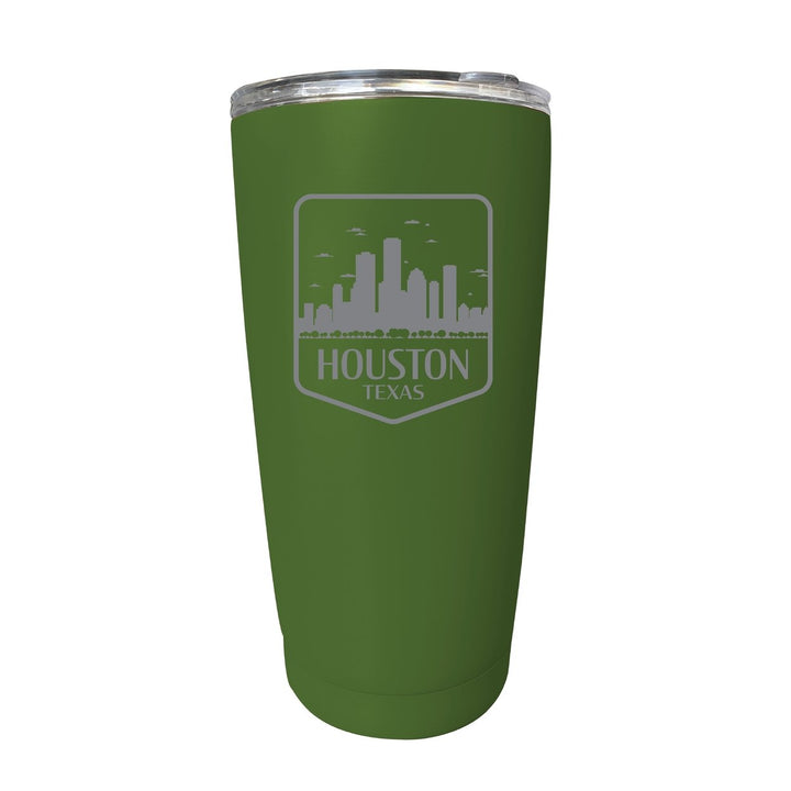 Houston Texas Souvenir 16 oz Engraved Stainless Steel Insulated Tumbler Image 1