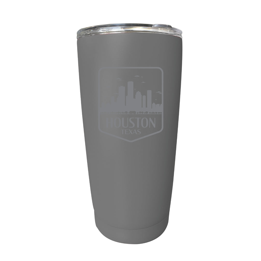 Houston Texas Souvenir 16 oz Engraved Stainless Steel Insulated Tumbler Image 9