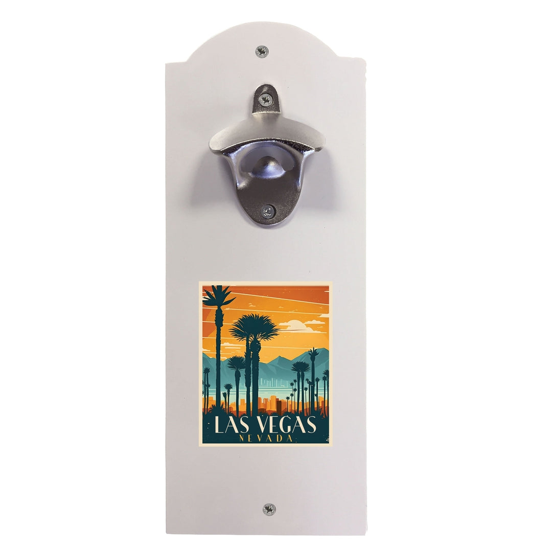 Las Vegas Nevada Design D Souvenir Wall mounted bottle opener Image 1