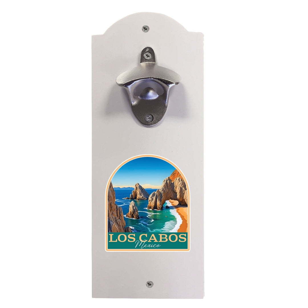 Los Cabos Mexico Design B Souvenir Wall mounted bottle opener Image 1