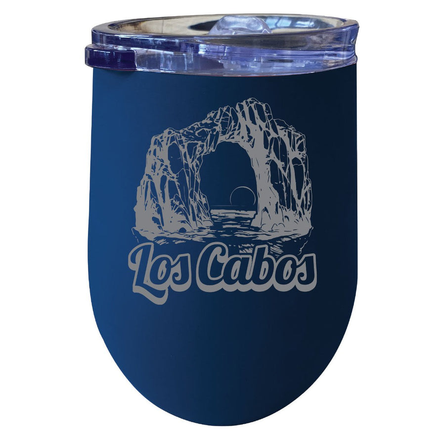 Los Cabos Mexico Souvenir 12 oz Engraved Insulated Wine Stainless Steel Tumbler Image 1