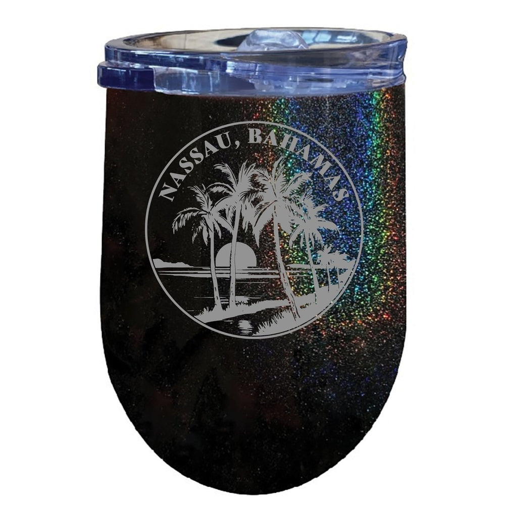 Nassau the Bahamas Souvenir 12 oz Engraved Insulated Wine Stainless Steel Tumbler Image 2