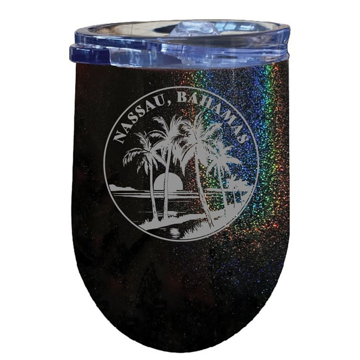 Nassau the Bahamas Souvenir 12 oz Engraved Insulated Wine Stainless Steel Tumbler Image 1