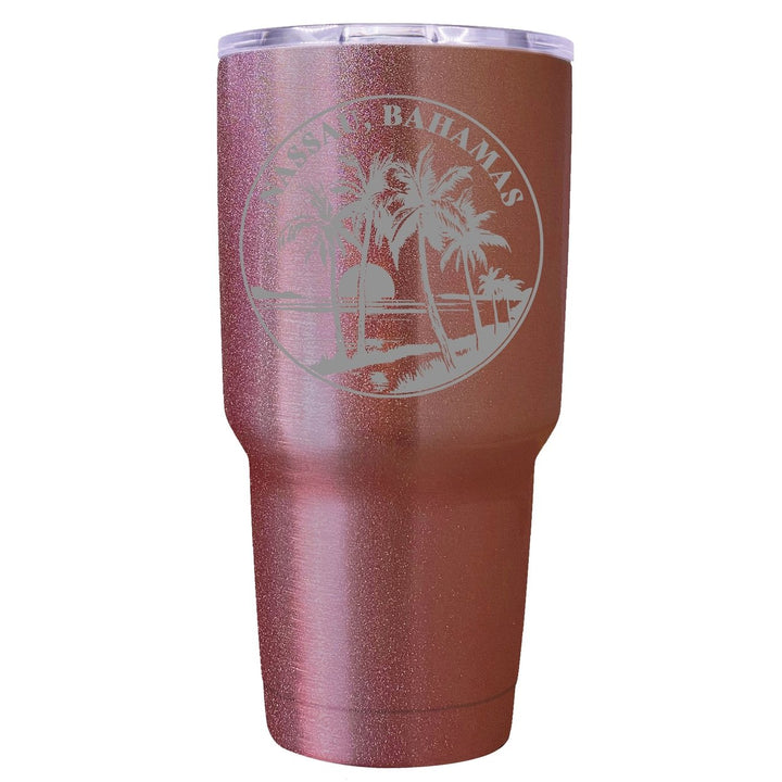 Nassau the Bahamas Souvenir 24 oz Engraved Insulated Stainless Steel Tumbler Image 1