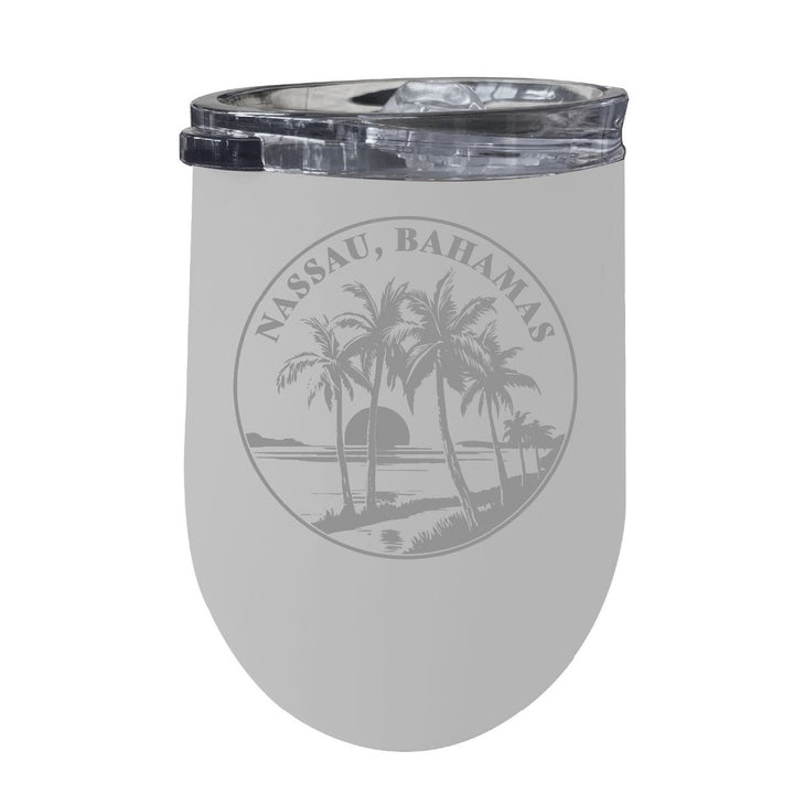 Nassau the Bahamas Souvenir 12 oz Engraved Insulated Wine Stainless Steel Tumbler Image 4