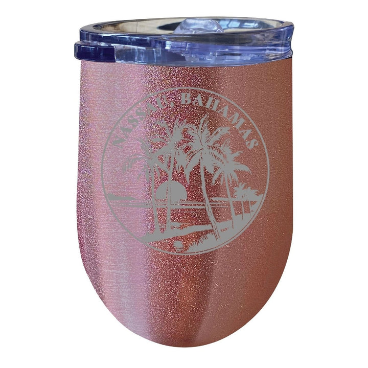 Nassau the Bahamas Souvenir 12 oz Engraved Insulated Wine Stainless Steel Tumbler Image 4