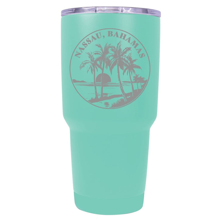 Nassau the Bahamas Souvenir 24 oz Engraved Insulated Stainless Steel Tumbler Image 1