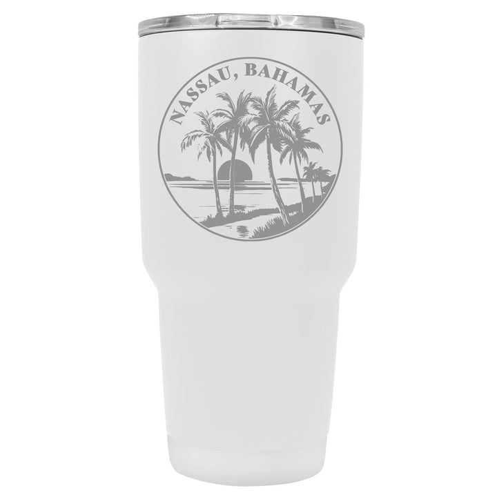 Nassau the Bahamas Souvenir 24 oz Engraved Insulated Stainless Steel Tumbler Image 1