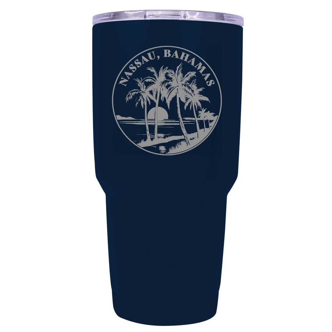 Nassau the Bahamas Souvenir 24 oz Engraved Insulated Stainless Steel Tumbler Image 1