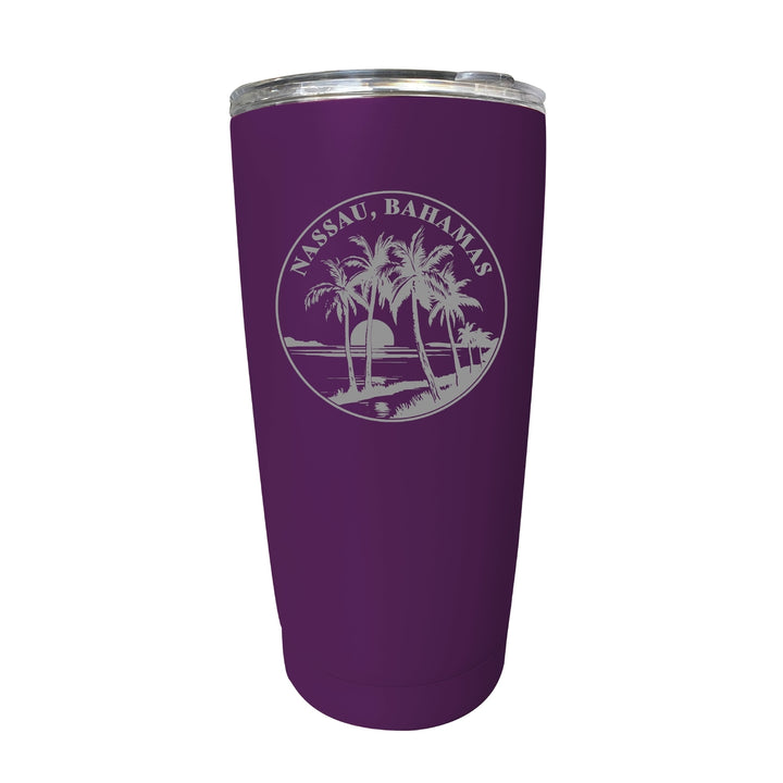 Nassau the Bahamas Souvenir 16 oz Engraved Stainless Steel Insulated Tumbler Image 2