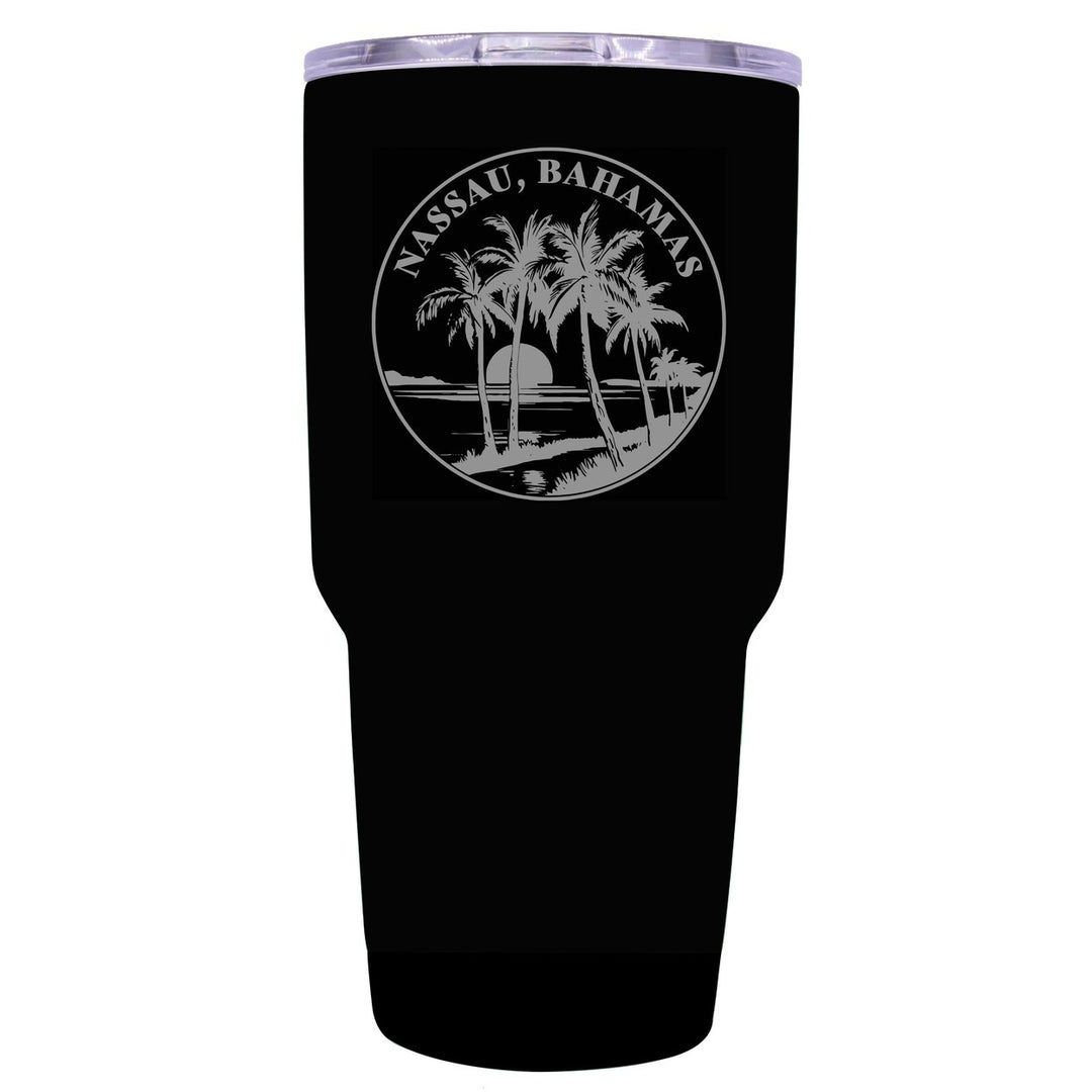 Nassau the Bahamas Souvenir 24 oz Engraved Insulated Stainless Steel Tumbler Image 1