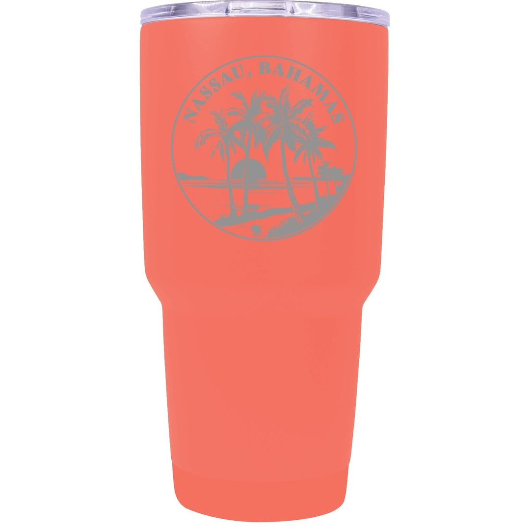 Nassau the Bahamas Souvenir 24 oz Engraved Insulated Stainless Steel Tumbler Image 1