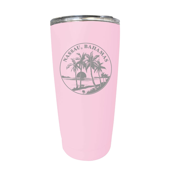 Nassau the Bahamas Souvenir 16 oz Engraved Stainless Steel Insulated Tumbler Image 3