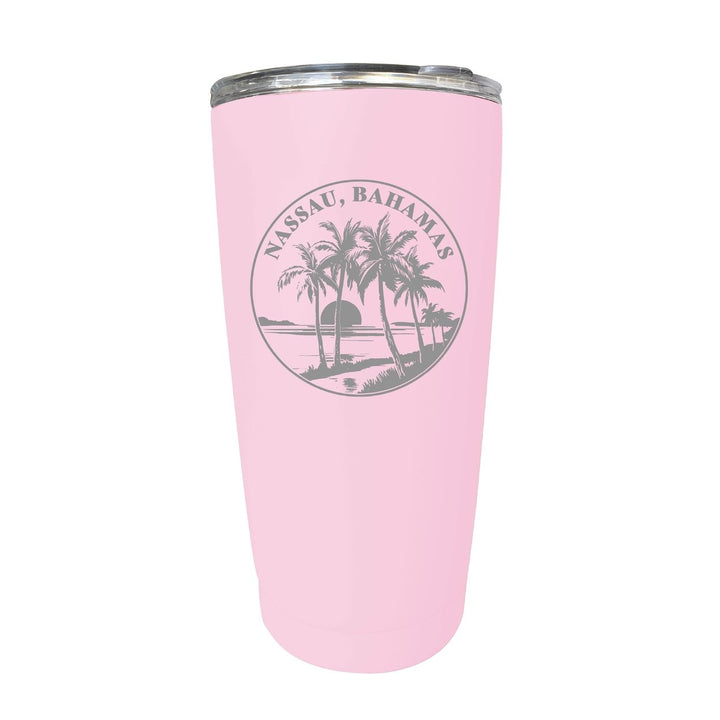 Nassau the Bahamas Souvenir 16 oz Engraved Stainless Steel Insulated Tumbler Image 1