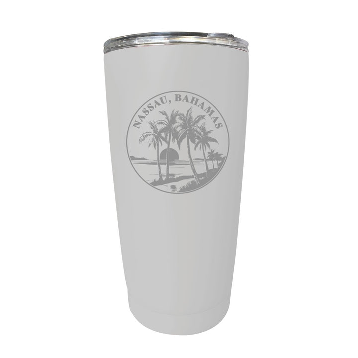 Nassau the Bahamas Souvenir 16 oz Engraved Stainless Steel Insulated Tumbler Image 1