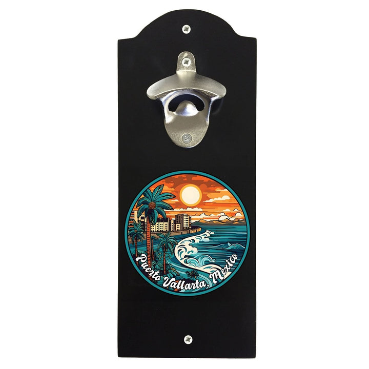 Puerto Vallarta Mexico Design B Souvenir Wall mounted bottle opener Image 2