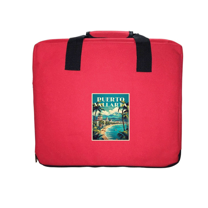 Puerto Vallarta Mexico Design C Souvenir Destination Seat Cushion Red Image 1