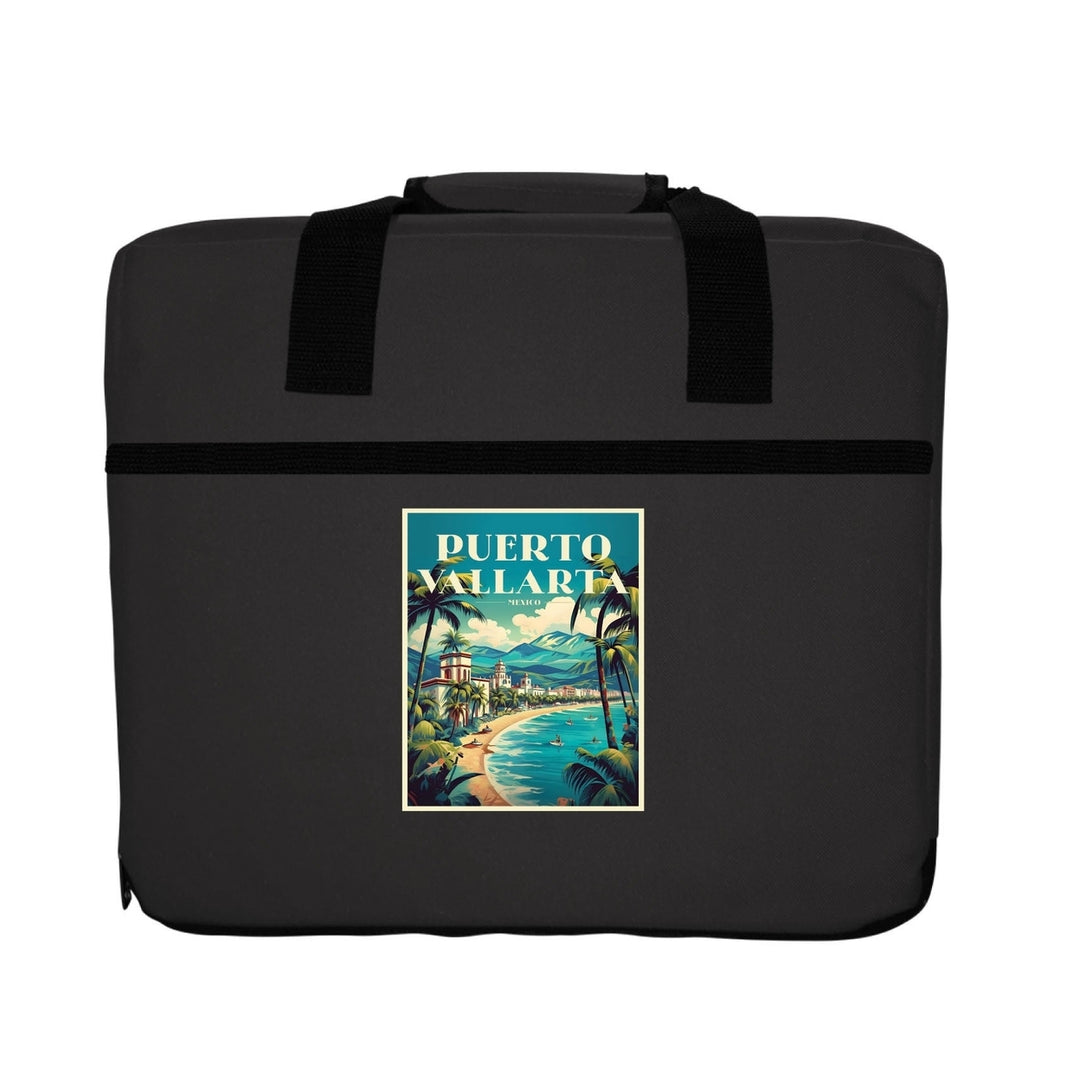 Puerto Vallarta Mexico Design C Souvenir Destination Seat Cushion Red Image 2