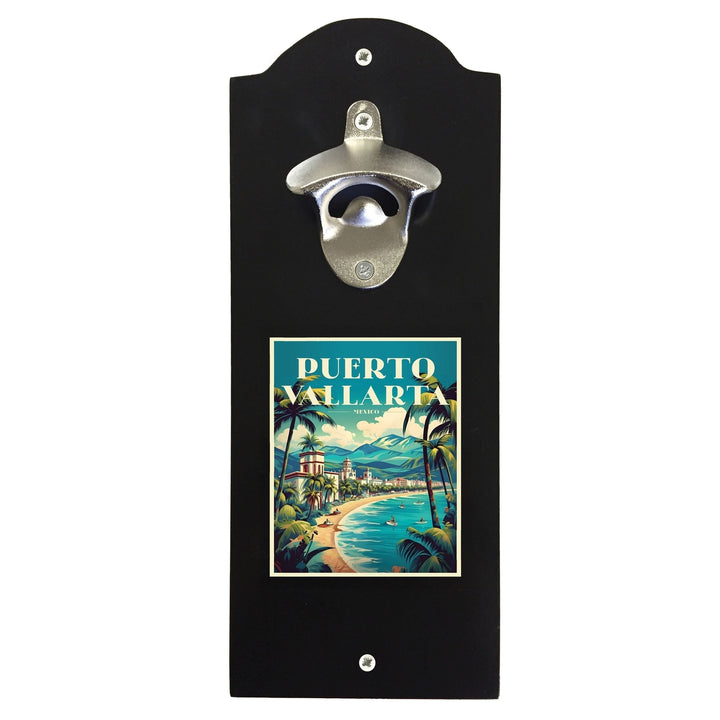 Puerto Vallarta Mexico Design C Souvenir Wall mounted bottle opener Image 2