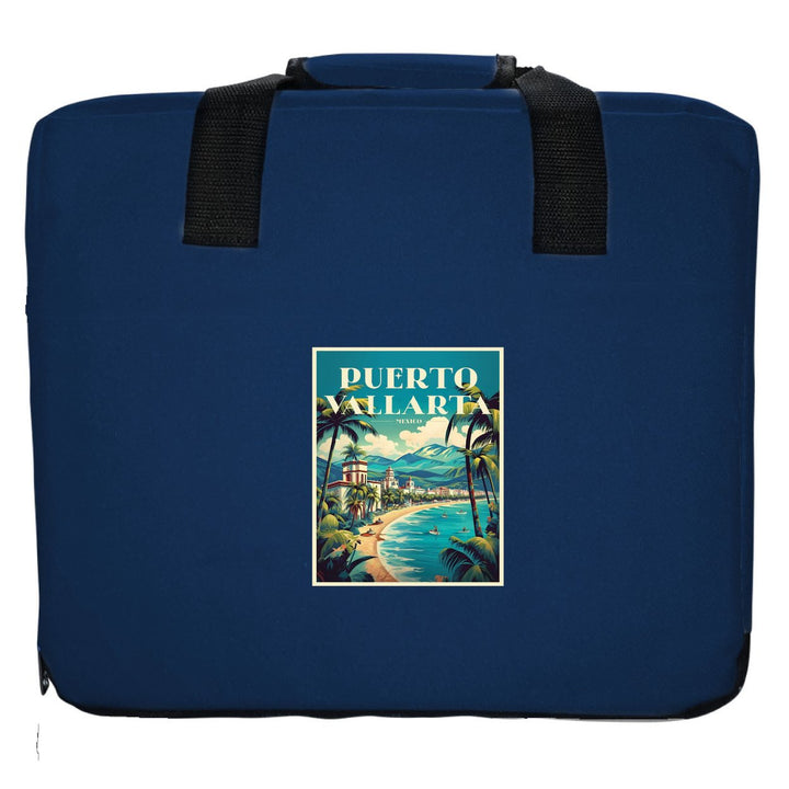 Puerto Vallarta Mexico Design C Souvenir Destination Seat Cushion Red Image 1