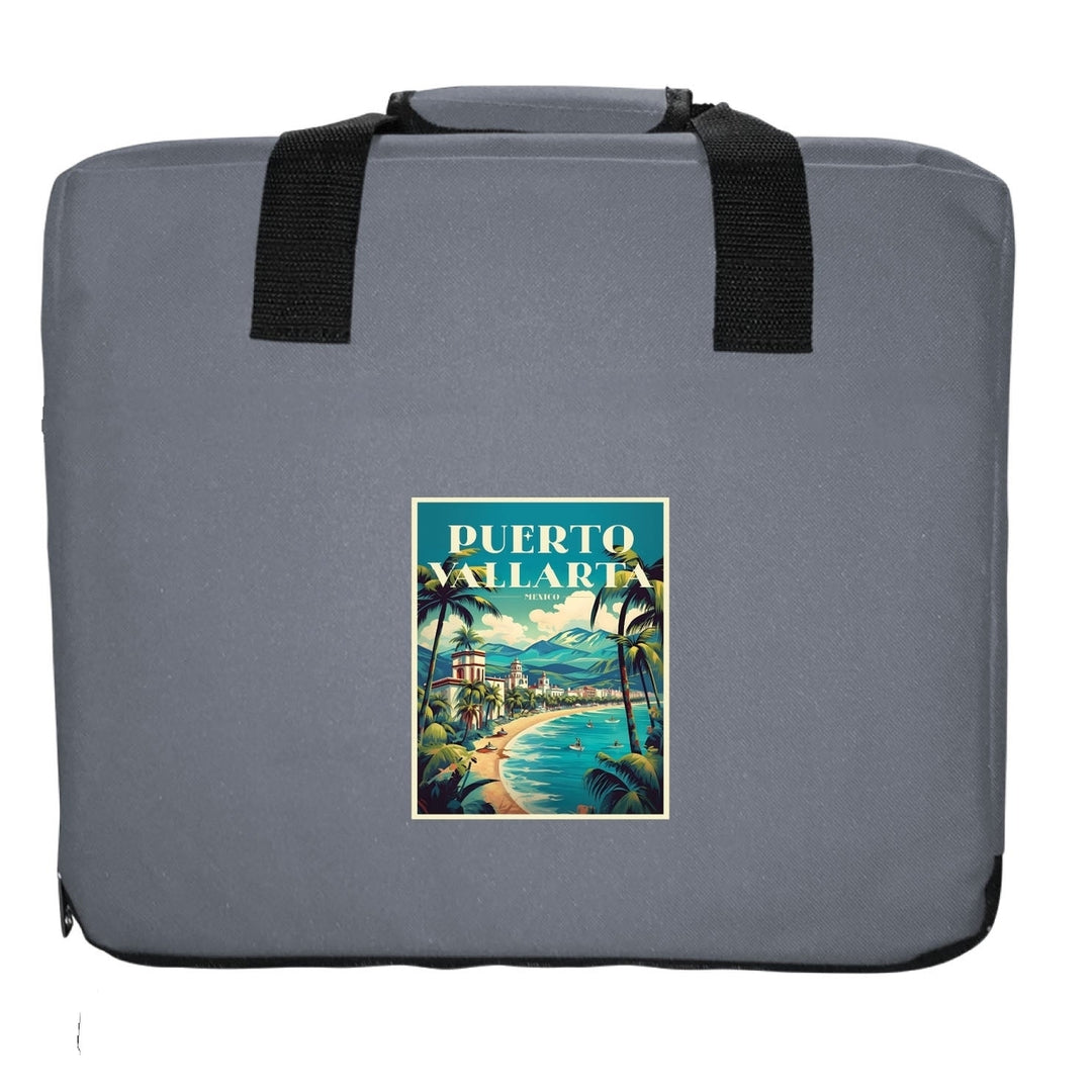 Puerto Vallarta Mexico Design C Souvenir Destination Seat Cushion Red Image 6